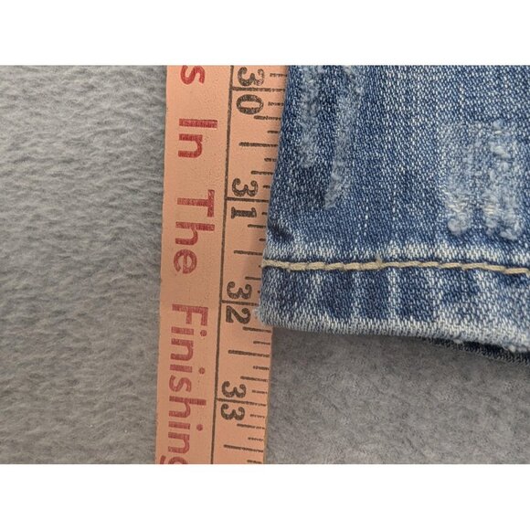 BKE Culture Jeans Womens 30x33.5 Distressed Bootcut Contrast Stitching Pockets - Picture 11 of 16